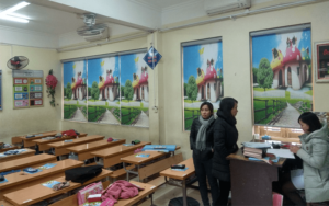 Rèm cuốn in tranh