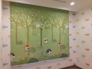 Rèm cuốn in tranh