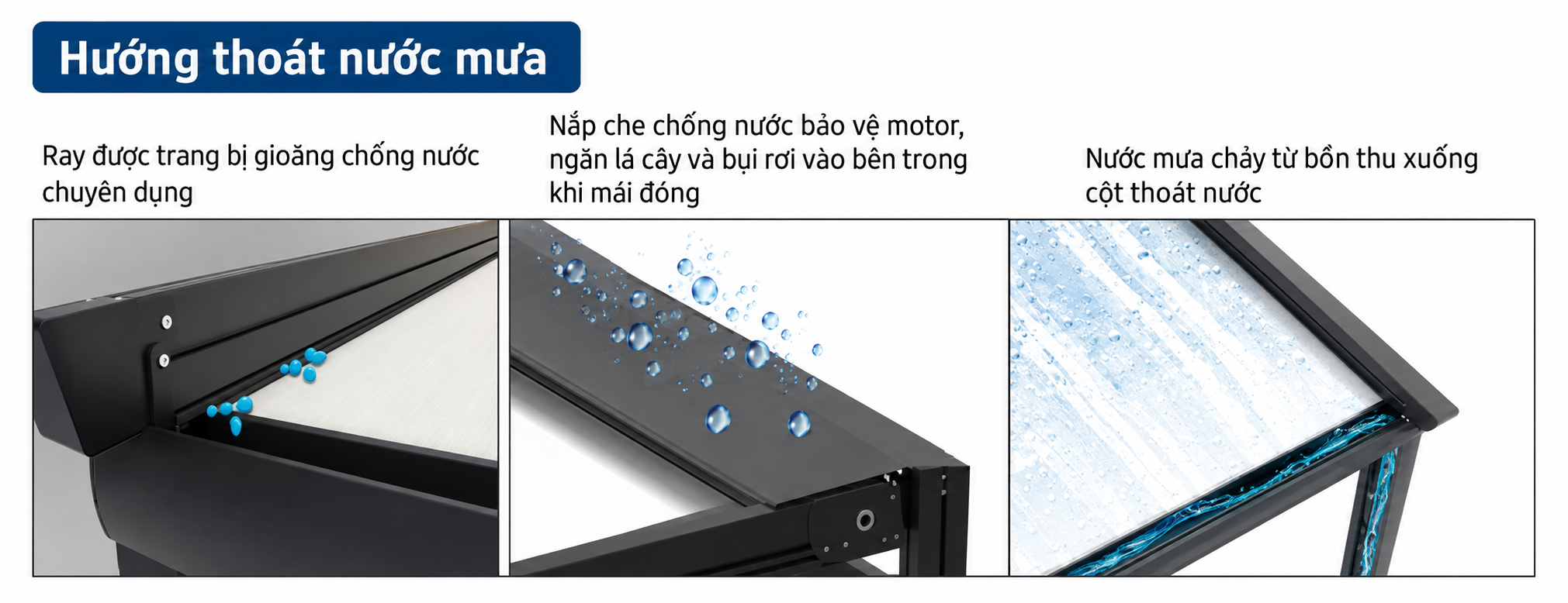 thoát nước mưa pergola pvc