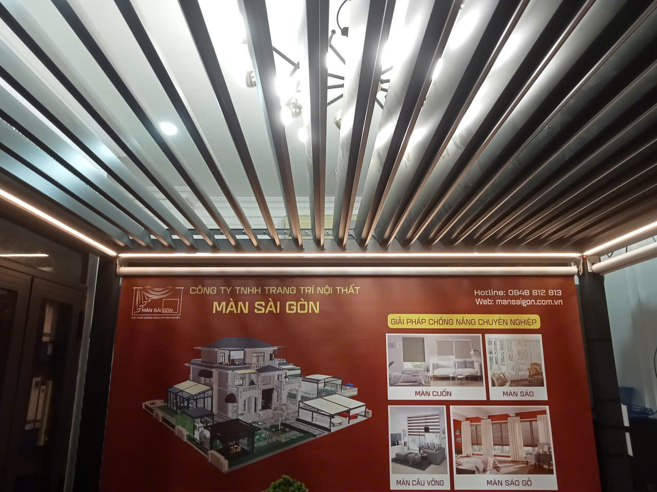 Mái Che Pergola Nhôm tại Phường Bến Thành – Giải pháp che nắng cao cấp 2 mái che pergola nhôm