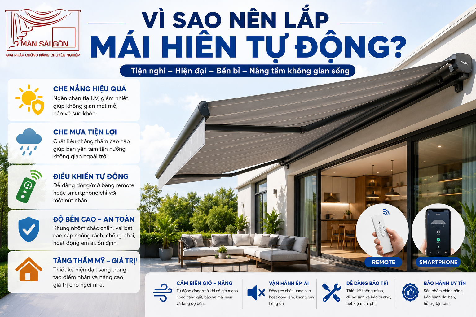 mái hiên tự động