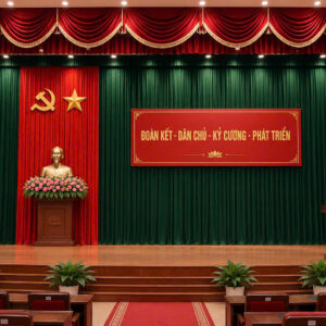 màn vải hội trường