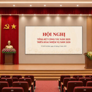 màn vải hội trường