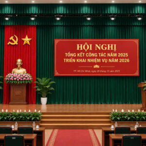 màn vải hội trường